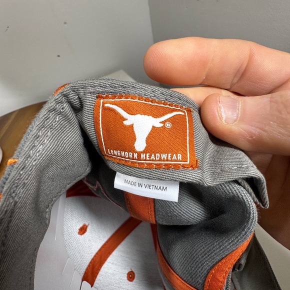 Longhorn Headwear Texas Longhorns Flat Brim Snapback Cap Gray Orange OSFA - Picture 8 of 10